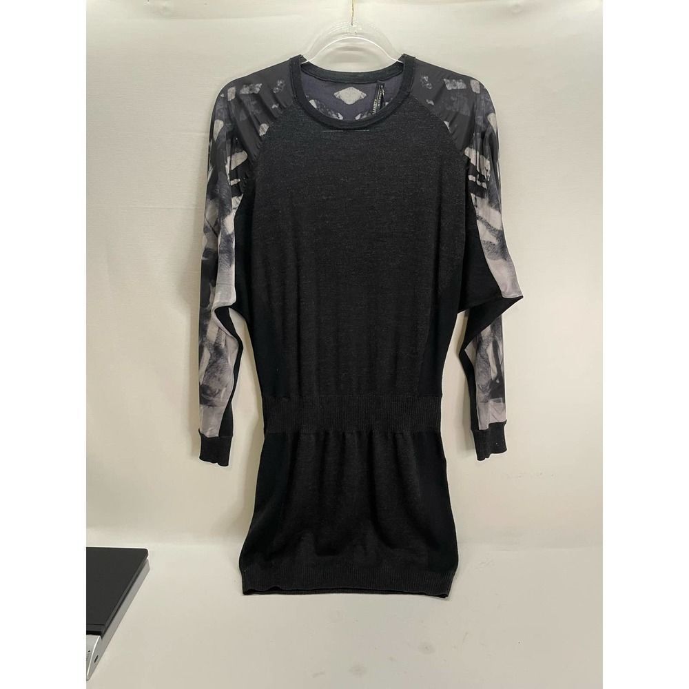 All Saints Tahara Dress Long Sleeve Sweater Wool Silk Dolman sleeve size 6